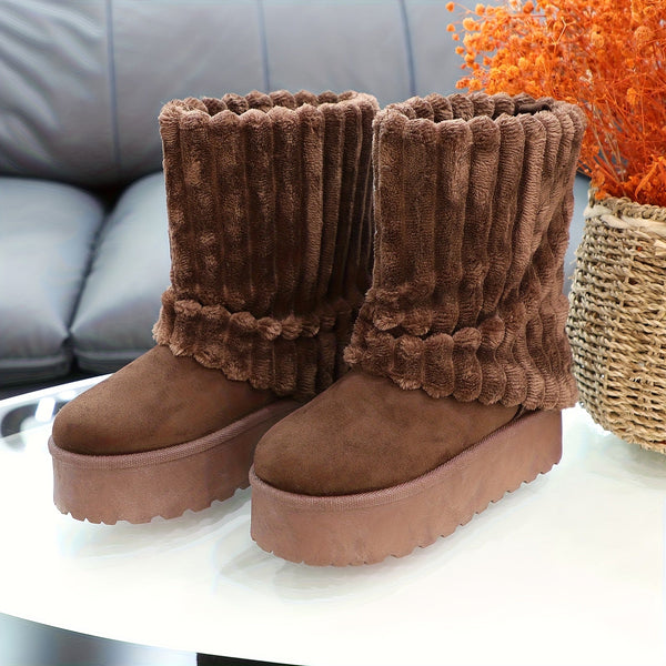 Snow Boots For Women Genuine Suede Leather