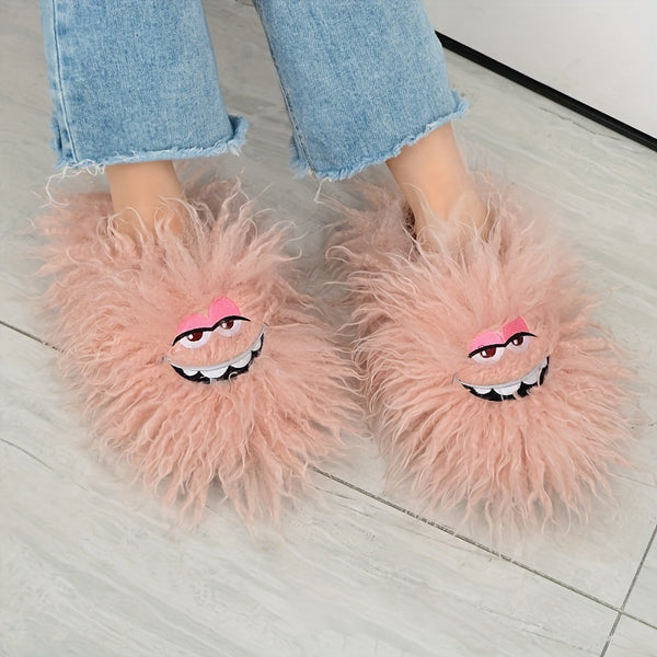 The Most Favored Winter Footwear: Adorable And Humorous Plush Slippers with Happy Faces
