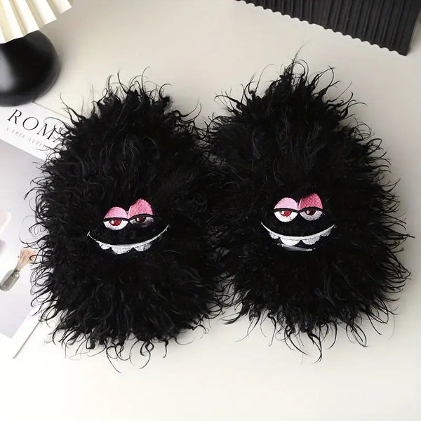 The Most Favored Winter Footwear: Adorable And Humorous Plush Slippers with Happy Faces